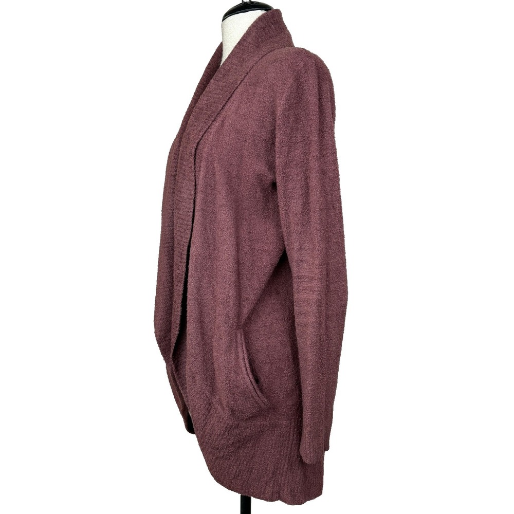 Barefoot Dreams Cardigan Sweater Womens XS/S Berry CozyChic Lite Knit Open - Picture 4 of 12